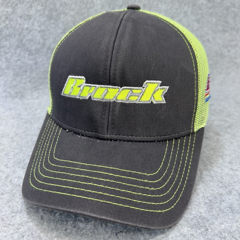 Brock Outdoor Trucker Hat Snapback Grey Neon Green Mesh Cap OSFM
